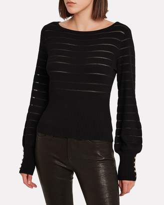 Intermix Freya Semi-Sheer Striped Sweater