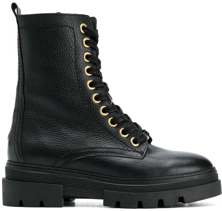 tommy hilfiger signature tape buckle biker boots