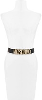 Thumbnail for your product : Moschino Crystal-Embellished Logo Leather Belt