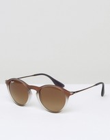 Thumbnail for your product : Ray-Ban Round Sunglasses In Brown