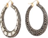 Thumbnail for your product : Munnu Diamond Indo Russian Jali Hoops-Colorless