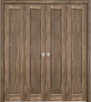 Paneled Wood Quadro Bi-Fold Door
