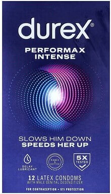 Durex Durex, Performax Intense, Regular Fit, 12 Latex Condoms