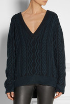 Thumbnail for your product : Proenza Schouler Two-tone cable-knit cashmere sweater