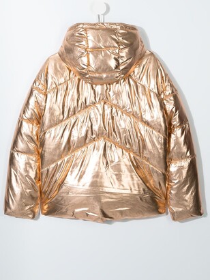 Karl Lagerfeld Paris TEEN metallic puffer jacket