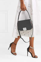 Thumbnail for your product : Calvin Klein Bonnie Grosgrain-trimmed Leather Shoulder Bag