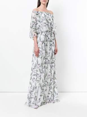 Blumarine off-the-shoulder floral dress