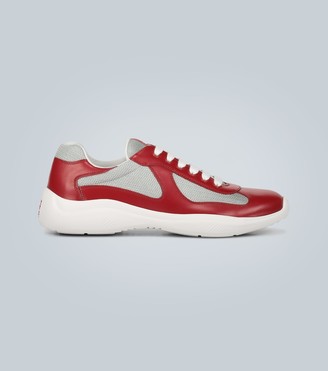 Prada Patent leather and functional fabric sneakers