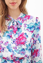Thumbnail for your product : Forever 21 Watercolor Floral Shirt Dress