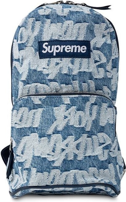 supreme sling bag denim