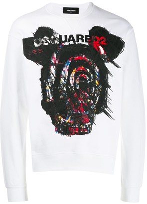 dsquared2 logo print sweatshirt
