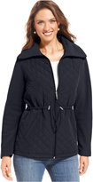 Thumbnail for your product : Karen Scott Petite Quilted Mixed-Media Fleece Jacket