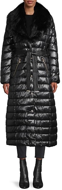 red wrap puffer jacket