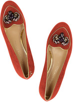 Thumbnail for your product : Charlotte Olympia Aries suede slippers