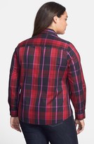 Thumbnail for your product : Foxcroft Plaid Shaped Non-Iron Cotton Shirt (Plus Size)