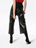 Thumbnail for your product : MATÉRIEL Studded Wide Leg Faux Leather Trousers