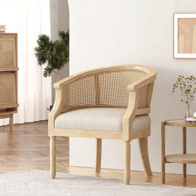 August Grove Accent Chair For Cozy Living Rooms Rubber Wood