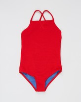 Thumbnail for your product : Duskii Girl's Red One-Piece Swimsuit - Yara High Neck One Piece - Teens