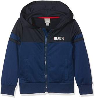 Bench Boy's Tricot Colour Block Sweat Track Jacket, (Dark Navy Blue Ny031), (Size: 13-14)