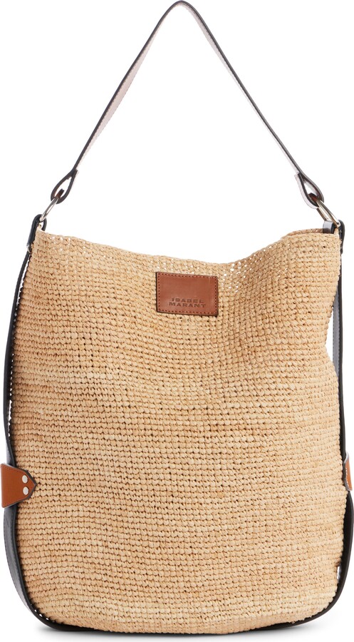 Isabel Marant Bayia Raffia Bucket Bag