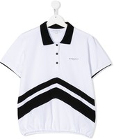 Thumbnail for your product : Givenchy Kids TEEN chevron two-tone polo shirt