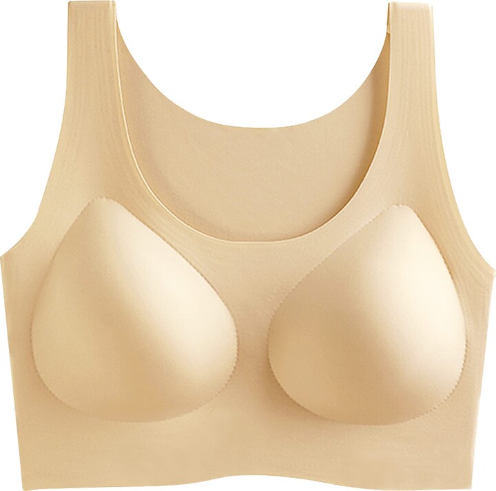 Niidor Seamless Wireless Invisible Bra Wirefree T-Shirt Bra with Removable Pads Thin Soft Comfy