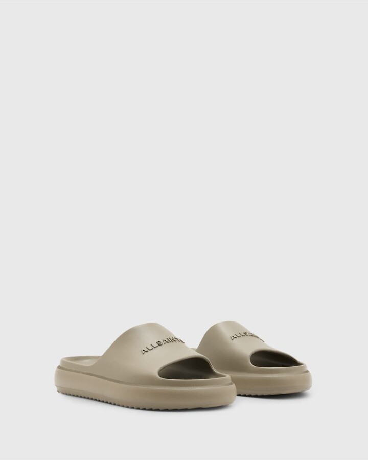 Topman sol signature beige rubber slides ShopStyle Flip Flop Sandals