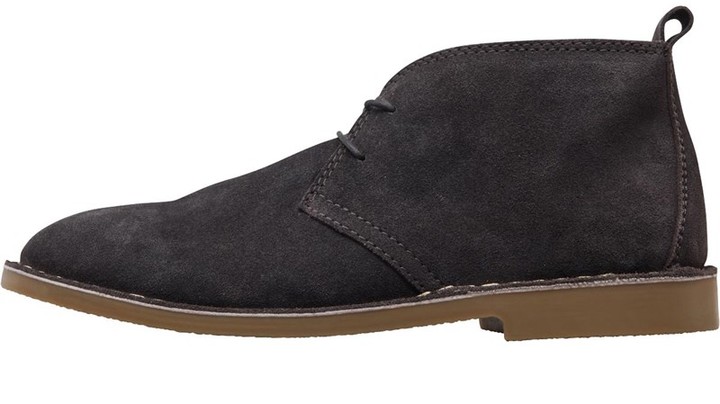 mens desert boots grey