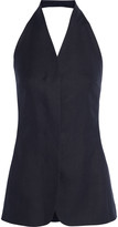 Thumbnail for your product : The Row Elena Silk-canvas Halterneck Top