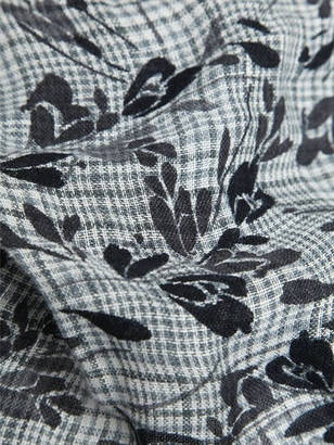 Destin Surl Floral Printed Woven Linen Scarf