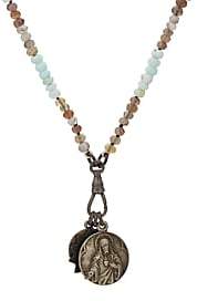 Miracle Icons Men's Vintage-Icon Beaded Necklace - Cream