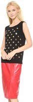 Thumbnail for your product : Moschino Button Polka Dot Shell Top