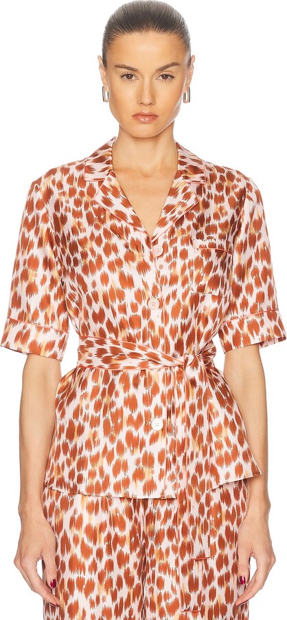 Eres Tlemeda Pajama Top in Rust