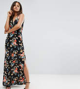 Thumbnail for your product : Oh My Love Tall Plunge Maxi Dress With Tie Waist And Cami Dress