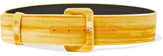 ATTICO Velvet Waist Belt - Yellow