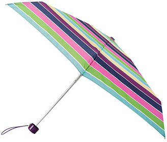 totes Mini Thin Round Block Stripe Print Umbrella (5 Section)