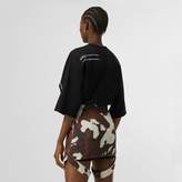 Thumbnail for your product : Burberry Cut-out Detail Montage Print Cotton Oversized T-shirt
