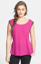 Thumbnail for your product : Blu Pepper Embellished Cap Sleeve Tunic (Juniors)