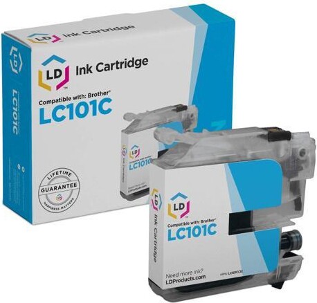 LD Products Compatible Ink Cartridge Replacement for Brother LC101C (Cyan)
