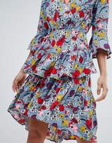 Thumbnail for your product : Y.A.S bold floral mini wrap dress