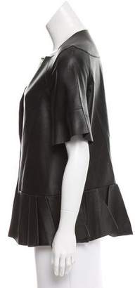 Marni Short Sleeve Leather Jacket