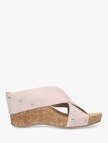 Thumbnail for your product : Carvela Comfort Sooty Cross Strap Wedge Heel Sandals, Nude Nubuck