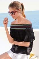 Thumbnail for your product : Next Womens Black Tropical Print Off Shoulder Top
