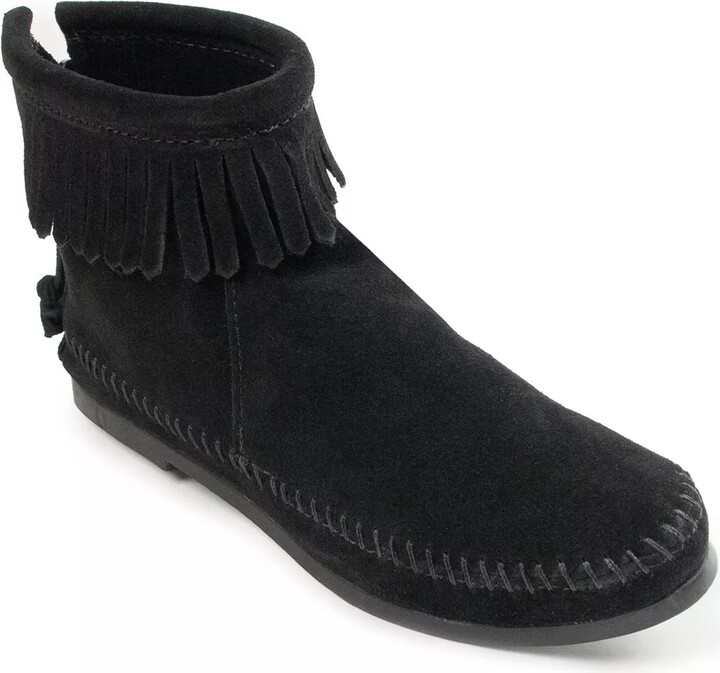 Minnetonka Back Zip Hardsole Bootie