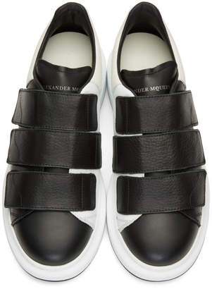Alexander McQueen Black Leather Low-Top Sneakers