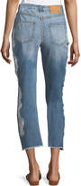 Thumbnail for your product : Band of Gypsies Distressed Straight-Leg Ankle Jeans