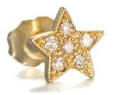 Thumbnail for your product : Sydney Evan Diamond & 14K Yellow Gold Star Single Stud Earring