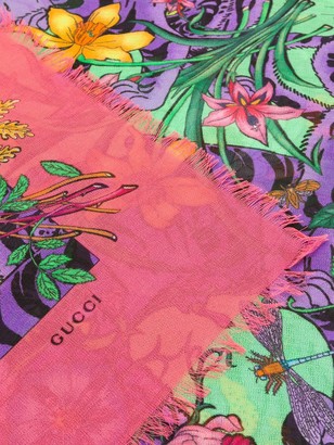 Gucci Floral Print Scarf