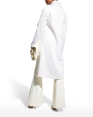 Neiman Marcus Double-Face Cashmere Snap-Collar Long Coat
