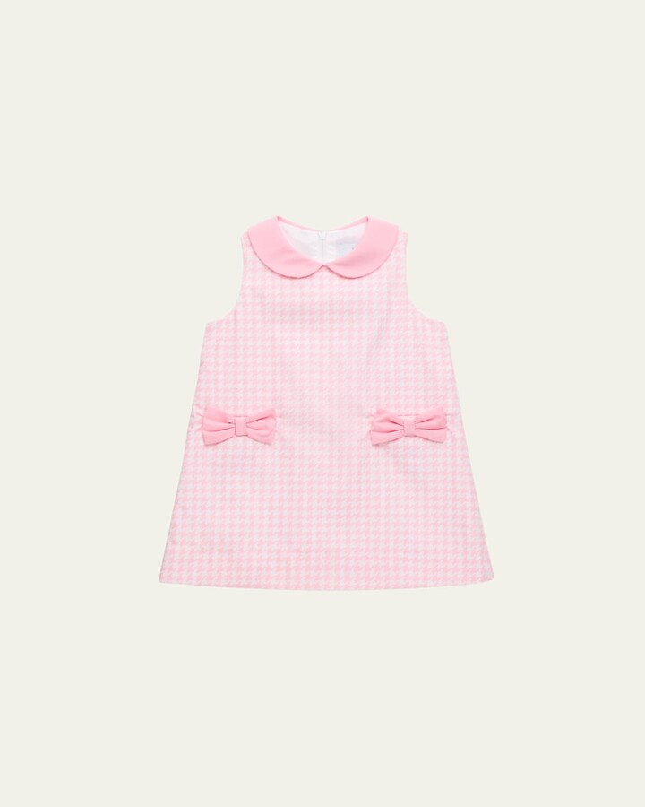 Florence Eiseman Girl's Houndstooth Dress with Bow Pockets, Size 2-6